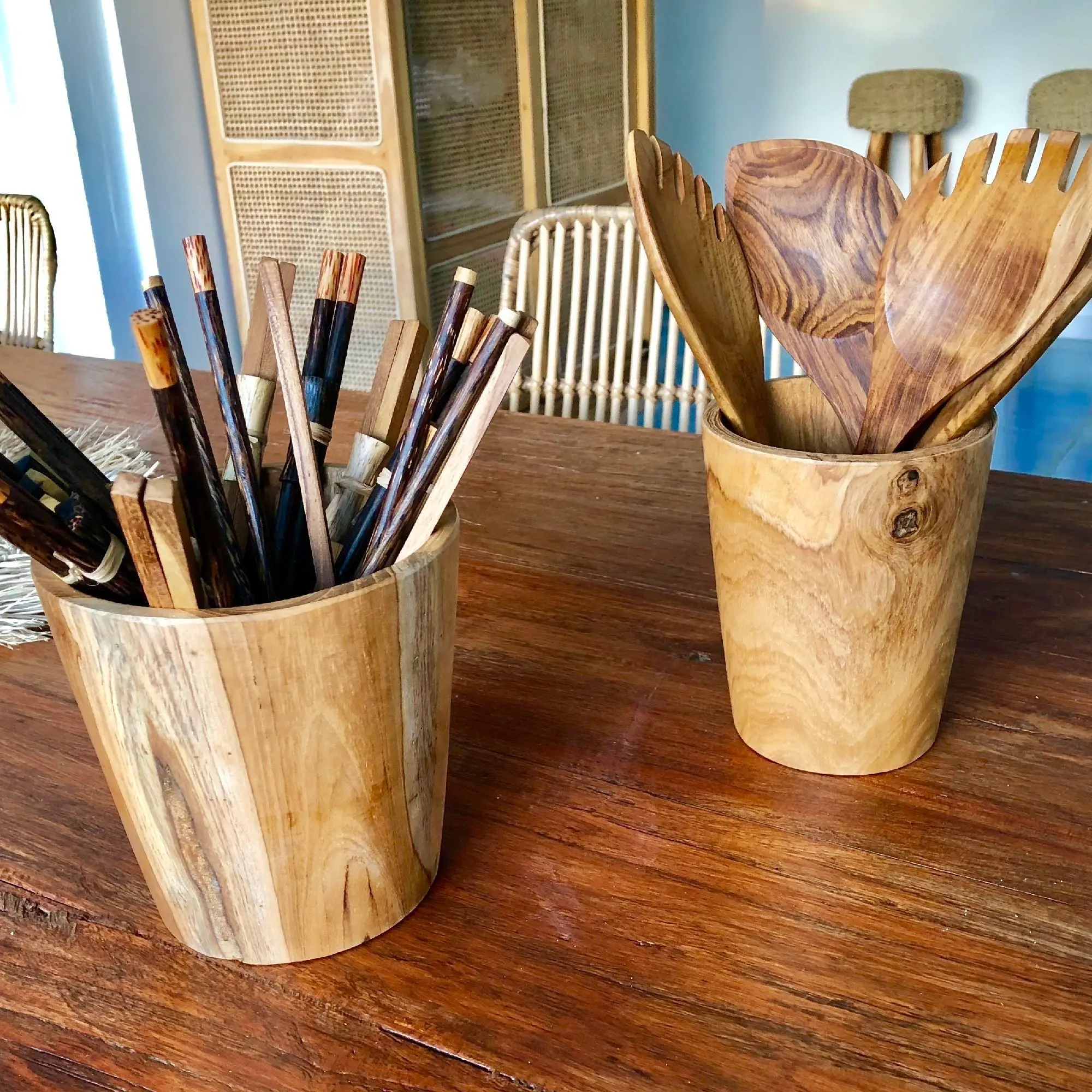 Bote utensilios cocina madera: la solución perfecta para mantener tus utensilios en buen estado - Cómo guardar cucharas de madera bote utensilios cocina madera - Cómo guardar cucharas de madera